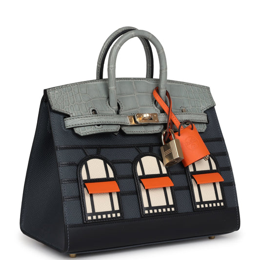 Side profile of Hermes Faubourg Birkin 20 Rainy Days