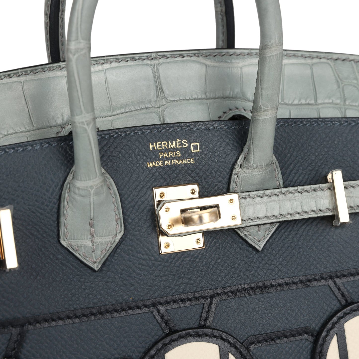 Handles and strap of Hermes Birkin 20 Rainy Days